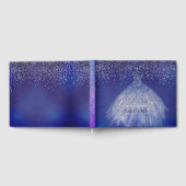 キンチェアネラ プリンセス グリッター ドレス 青 ゲストブック (全面)