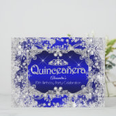 キンチェアネラ ロイヤルブルー 王冠 ウィンターワンダーランド 招待状 (スタンド正面)