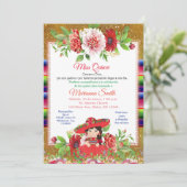 キンチェアネラ 赤 メキシカン ミス キンチェ ご招待 招待状 (スタンド正面)