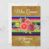 キンチェアネラ 赤 メキシカン ミス キンチェ ご招待 招待状 (裏面)