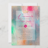 キンチェアネーラの水彩画 イリデセントな筆致 招待状 (裏面)