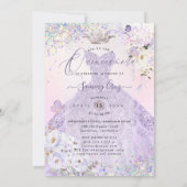 キンチェアラ ホログラフィック ドリーム ダスティ パープル ドレス 招待状 (裏面)
