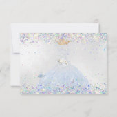 キンチェアーおめでとう日付ホログラム紙吹雪 招待状 (裏面)