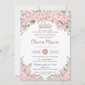 キンチェニェラさくらんぼの花バラ金ゴールド蝶 招待状 (正面)