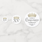 キンチェニェラの写真と金ゴールドクラウンMis XV モダン Chic コンフェッティ (裏面)