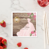 キンチェニェラの木とピンクのメイブの花 スタンダードカクテルナプキン (インサイチュ)