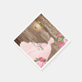 キンチェニェラの木とピンクのメイブの花 スタンダードカクテルナプキン (角)