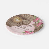 キンチェニェラの木とピンクのメイブの花 ペーパープレート (アングル)