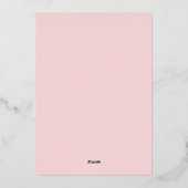 キンチェニェラシルエットバラ金ゴールド救ハート日付 箔シーズンカード (裏面)