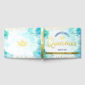 キンチェニェラターコイズクラウン実在スクリプト金箔 ゲストブック (全面)