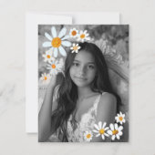 キンチェニェラデイジーブーケハン絵を描ドカスタムの写真 招待状 (正面)