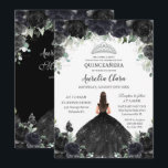 キンチェニェラブラックフローラフラワーガールドレスシルバー 招待状<br><div class="desc">文字のスタイルと配置をさらに再調整し、フォーマットするにはカスタマイズ、単にitボタンを押すだけで簡単かつ迅速に独自の言葉を使用して、この素敵なキンセニェラの招待をパーソナライズ。一致するアイテムをストアで利用可能！ハッピーキャットスタジオ</div>