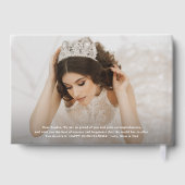 キンチェニェラ写真コラージュモダンスクリプトKeepsake ゲストブック (裏面)