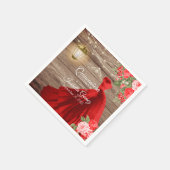 キンチェニェラ木と赤い花 スタンダードカクテルナプキン (角)