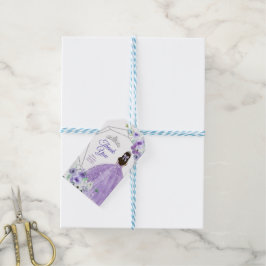 キンチェニェラ水彩銀紫 ギフトタグ