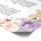 キンチェニェラXVパープル薄紫赤面フローラシート ポスター (角)