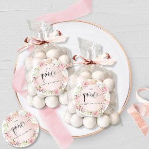 キンチェ、スペイン風、ピンク、ブッシュ ローズゴールド フラワーリング ラウンドシール