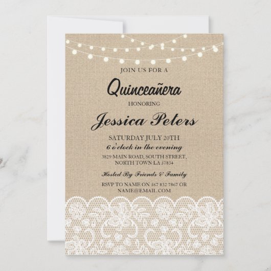 キンチャネラパーティライト ラスティック バルーン ラック インビテ 招待状 (正面)