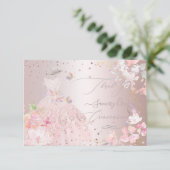 キンチャネラ感謝祭 ブラッシュ グリッター ドレス 招待状 (スタンド正面)