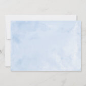 キンチャネラ招待状 スペイン語 シルバー 青 ドレス 招待状 (裏面)