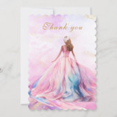 キンチャネラ招待状 ピンクとゴールド 招待状 (裏面)