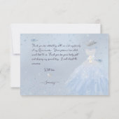 キンチャネラ お礼 グリッター シルバー ベビーブルー 招待状 (裏面)