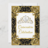 キンチャネラ ブラック ゴールド パール ティアラ 輝き 招待状 (裏面)