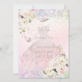 キンチャネラ メニュー ホログラフィック マリポサ ブラッシュ ピンク 招待状 (正面)