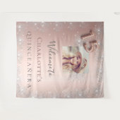 キンチャネラ ローズゴールド フォト シルバー タペストリー (正面(横))