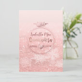 キンチャネラ/偽ローズゴールドの雪の結晶+クラウン 招待状 (スタンド正面)