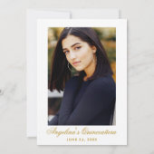 キンチャネラ 紫 花 モールディング 王冠 フォト 背景 招待状 (裏面)