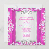 キンチャネラ 15歳の誕生日 マジカル ホットピンク シューズ 招待状 (裏面)