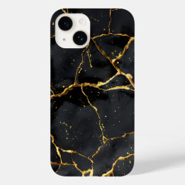 キンツギ日本のブラック&金ゴールド Case-Mate iPhone 14ケース