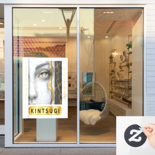 キンツギ窓の貼り ウィンドウサイン (店舗窓)