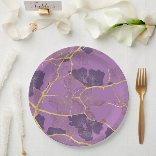 キンツ日本のギ。両面 ペーパープレート (ウェディング)