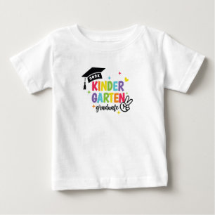 キンデルガーテンカラフルタイポグラフィ ベビーTシャツ