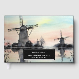 キンデルダイクの水色のお悔やみ風車 ゲストブック