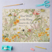 キンドスイートワードワイルドフラワーデコパージュティッシュペーパー 薄葉紙 (クラフト)