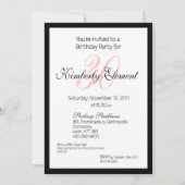 キンバリーEのためのシマウマのダマスク織のすばらしい第30誕生日 カード (裏面)