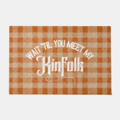 キンフおもしろいォークカントリーに素朴会う ドアマット (正面)