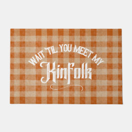 キンフおもしろいォークカントリーに素朴会う ドアマット