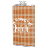 キンフおもしろいォークカントリーに素朴会う フラスク (左)