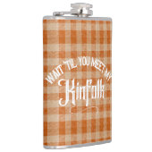 キンフおもしろいォークカントリーに素朴会う フラスク (右)