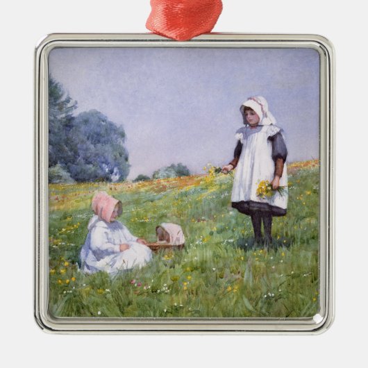 キンボウゲおよびデイジー メタルオーナメント (正面)