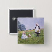 キンボウゲおよびデイジー 缶バッジ (正面&裏面)