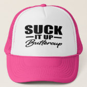 キンボウゲのおもしろいな女性の帽子の上のそれを吸って下さい キャップ (正面)