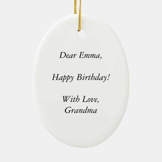 キンボウゲのフラワーチャイルドのおもしろいでかわいい小さな女の子 セラミックオーナメント (裏面)