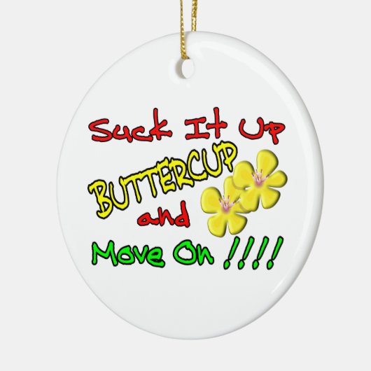 キンボウゲの上のそれを吸って下さい セラミックオーナメント (左)