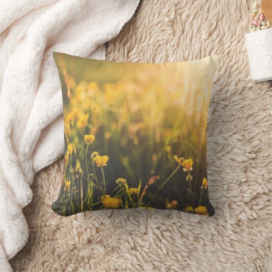 キンボウゲの日没 クッション (ブランケット)