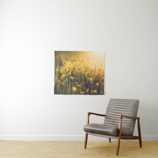 キンボウゲの日没 タペストリー (インサイチュ(横))